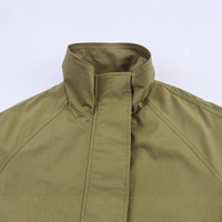 Manteau parka d'automne personnalisé pour femmes veste verte militaire avec grandes poches coupe ample fabricant OEM vente en gros directe de l'usine vestes