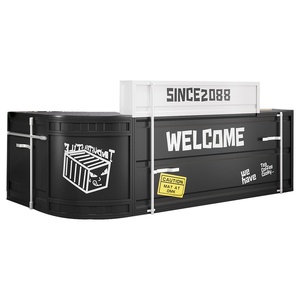 Bureau de réception de style industriel Longstar, bureau de réception en forme de L très vendu, comptoir de réception incurvé unique pour bar - Product Image 4