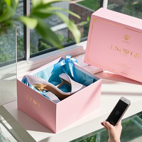 Pas de quantité minimale de commande ondulé recyclable Logo rose emballage cadeau chaussures boîte à vêtements papier postal Mailer boîtes d'expédition pour les petites entreprises