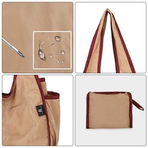 2026 Custom Foldable Black Color Polyester Reusable Tote Bag for Shopping - Product Image 3