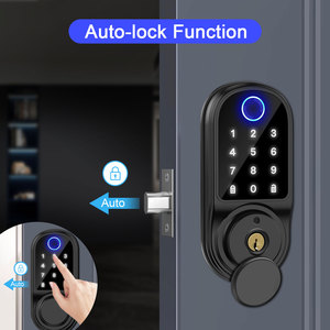 Camakt Tuya Wifi <span class=keywords><strong>Keyless</strong></span> Điện Tử Chốt Cửa Chống Trộm Vân Tay Mật Khẩu Thẻ IC Nhà Thông Minh Gỗ Cửa Khóa Đám Mây - Product Image 5