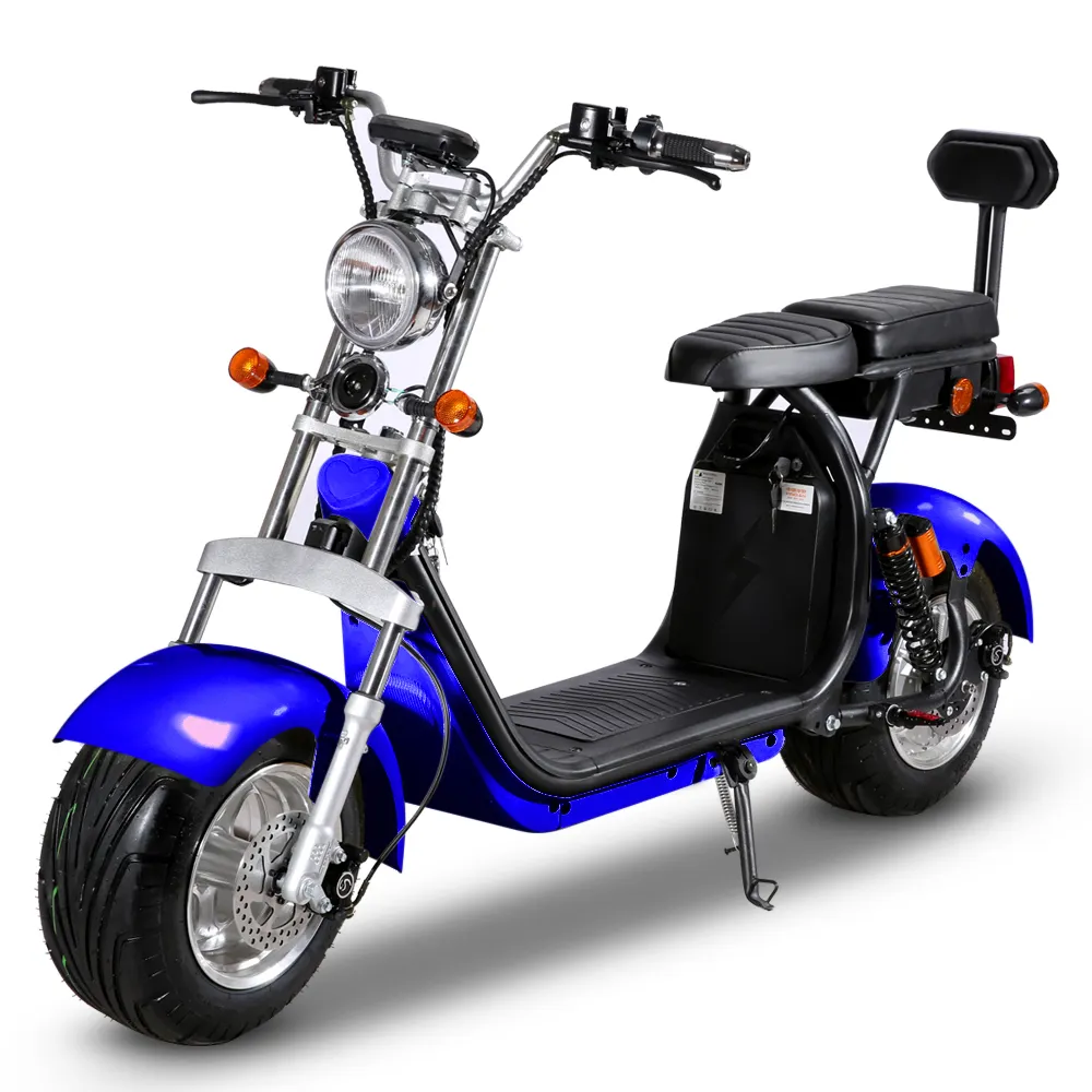 2024 Harlley 1500W ville gros pneu deux roues moto électrique scooter pour adultes