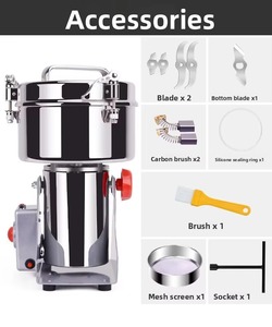 Mini Molino y Trituradora Doméstica con Motor <span class=keywords><strong>de</strong></span> Alta Velocidad, Capacidad <span class=keywords><strong>de</strong></span> 40 kg/h para Arroz, Maíz, <span class=keywords><strong>Café</strong></span> y Especias - Product Image 4