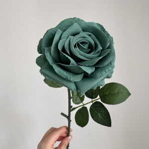 CM-DC086 Dalian Chermy Nuovo Stile Fiori Artificiali Rose in Seta Verde Smeraldo Vendita all'Ingrosso - Product Image 2