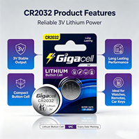 Superventas no recargables 3,0 V Cr2032 pilas de botón de litio baterías de reloj 5 uds/Paquete de ampolla