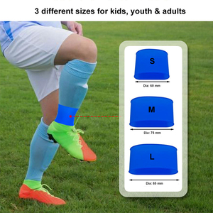3 tamaños antideslizante silicona fútbol <span class=keywords><strong>espinilleras</strong></span> Correa fútbol <span class=keywords><strong>espinilleras</strong></span> cintas de agarre para niños, jóvenes y adultos - Product Image 6
