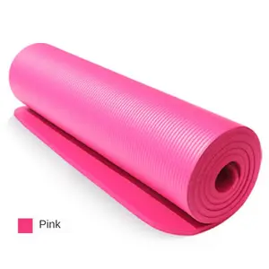 Lezyan Use for Yoga Fitness NBRヨガマット滑り止め安いホーム初心者185*80 * 1 Cm Tapete De Yoga Nbr 10mm Azul Solid Color 80cm