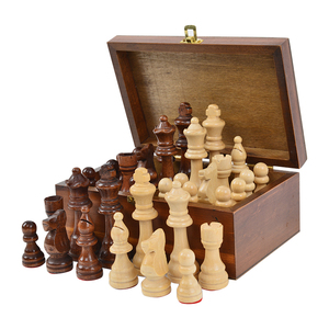 Piezas <span class=keywords><strong>de</strong></span> <span class=keywords><strong>Ajedrez</strong></span> <span class=keywords><strong>de</strong></span> Madera Grandes con Peso, Altura del Rey 9 cm, 28.4 g, Productos <span class=keywords><strong>de</strong></span> Fábrica <span class=keywords><strong>para</strong></span> Juegos Infantiles (Solo Piezas <span class=keywords><strong>de</strong></span> <span class=keywords><strong>Ajedrez</strong></span>) - Product Image 5