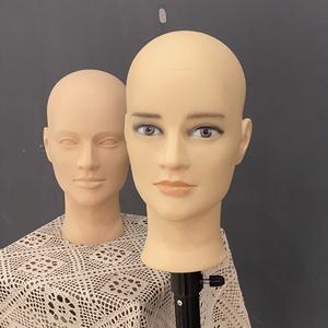 Cabeza de Maniquí Masculina Realista Profesional MCY, Soporte para Cabeza de Maquillaje para Pelucas, Sombreros, Gafas de Sol, Joyería, Exhibición en Barberías - Product Image 3