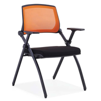 Chaise de séminaire pliable et peu encombrante avec roulettes, mobilier collaboratif pour espaces d'apprentissage flexibles, certifiée BIFMA