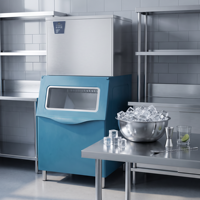Machine à glaçons commerciale automatique en acier inoxydable pour restaurants, bars et salons de thé
