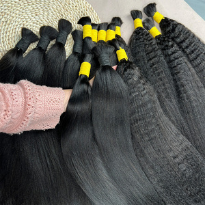 Capelli all'ingrosso per trecce <span class=keywords><strong>senza</strong></span> nodi 16-30 pollici 12A <span class=keywords><strong>senza</strong></span> trama, capelli sfusi, trecce bohémien umide <span class=keywords><strong>e</strong></span> ondulate, extension di capelli umani - Product Image 4