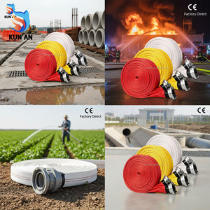 3 Inch Water <strong>Pipe</strong> 100m 110mm 4 Inch PVC Collapsible Layflat Yellow Fire <strong>Hose</strong> 2" with Quick Connect for Firefighting Irrigation - Product Image 4