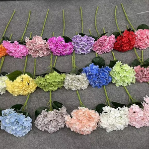 人造真触摸花大绣球花人造婚礼丝绸白色粉色绣球花 - Product Image 1