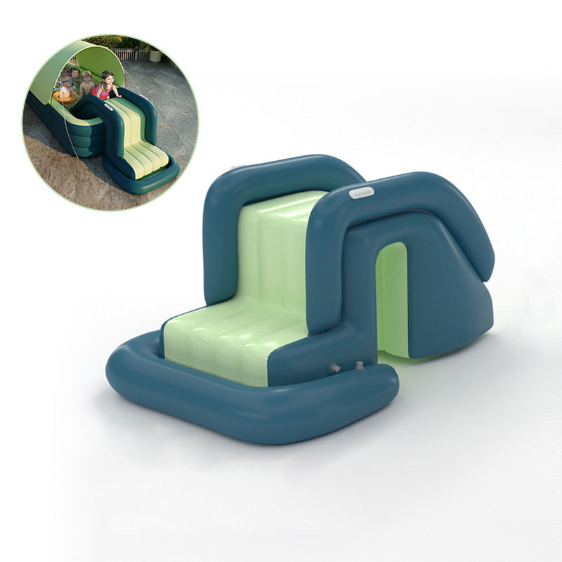Toboggan de piscine vert uniquement