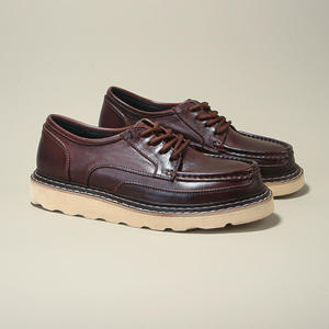 Zapatos Derby de Hombre para Otoño, Personalizados, de Cuero Genuino de Alta Gama, con Cordones, Diseño de Puntos, Transpirables, para Oficina, Carrera Profesional y Uso Casual - Product Image 5