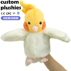Marioneta de Mano de Cacatúa Amarilla Brillante y Blanca en Oferta, Marioneta de Mano de Pájaro de Tela Premium Agradable al Tacto <span class=keywords><strong>para</strong></span> Educación Temprana - Product Image 1