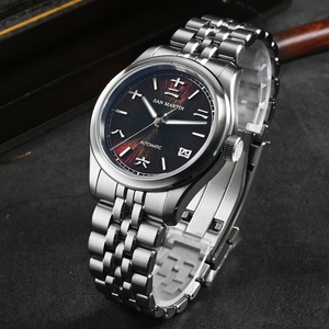 นาฬิกา San Martin รุ่นใหม่ ขนาด 39 มม. ดีไซน์แบบจีน ตัวเรือน Gada ลาย Sunburst JianZhan เครื่อง Miyota 90S5 นาฬิกาข้อมือผู้ชาย ระบบออโตเมติก รุ่น SN0144 - Product Image 3