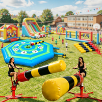Structure Métallique Sûre pour Jeux de Location de Carnaval : Jeu Wipeout Sweeper avec Base à Large Cadre pour Utilisation Extérieure