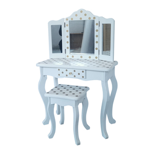 Custom High Quality Mirrored Makeup <strong>Table</strong> and Chair Dresser Bedroom Furniture Wood Bedroom Sets Modern Wooden Beds <strong>Mesa</strong> De Noche - Product Image 3