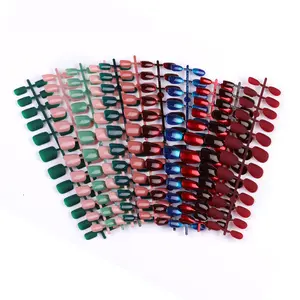 Rubioaroma Topkwaliteit Hot Selling Full Color Easy Spijkeren Korte Ronde Valse Nagels Brede Valse Ovale Nagels Natuurlijk