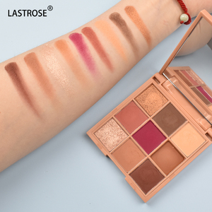 Palette <span class=keywords><strong>de</strong></span> fards à paupières <span class=keywords><strong>de</strong></span> couleur macaron en gros, logo personnalisé, 9 couleurs, palette <span class=keywords><strong>de</strong></span> fards à paupières aux tons terre, mat, nacré, pailleté, cosmétique - Product Image 6