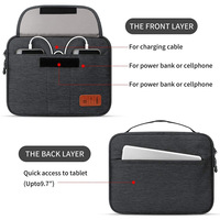 Nueva Bolsa de Almacenamiento de Accesorios Digitales de Doble Capa para Cables de Datos, Cargadores y Documentos, Bolsa de Almacenamiento Multifuncional