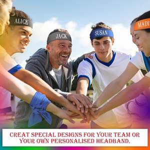 HB40048 بيع بالجملة تخصيص عدم الانزلاق كرة السلة تشغيل تنس ربطة شعر الظهر عصابة عرق قابل للتعديل اللياقة البدنية الرياضة عقال - Product Image 5