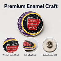 Broche personnalisée en émail souple avec texte, slogan, logo, en alliage de zinc, pour cadeau promotionnel, événement d'entreprise, vente en gros