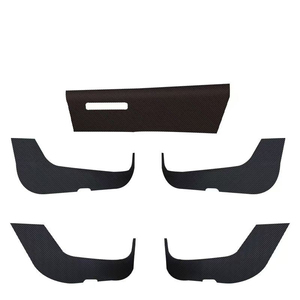 Tapis de porte de voiture en cuir en fibre de carbone protecteur de protection pour toyota rav4 <span class=keywords><strong>Xa40</strong></span> 2016 2017 2018 2019 coussin de boîte de rangement - Product Image 1