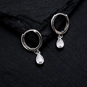 Women'<strong>s</strong> Trendy Water Drop Ear Buckle Japanese Korean Fresh <strong>Girl</strong> Simple Short Single Diamond <strong>Earrings</strong> Fashionable Jewelry <strong>Earring</strong> - Product Image 2