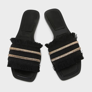 2025 Women's <b>Summer</b> Casual Vacation Beach for Slippers Breathable Synthetic Upper Versatile Platform <b>Flats</b> Sandals Tassel Decora - Product Image 2