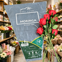Bolsas de Embalaje Transparentes y Duraderas de LDPE en Forma de Trapezoide para Ramos de Flores, con Impresión de Logotipo Personalizado, para Envolver Regalos, Venta al Por Mayor