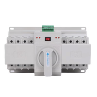 Contrôleur de commutateur de transfert automatique monophasé à double alimentation intelligent 2P 16A-63A ATS pour onduleur solaire et générateur CE/CCC