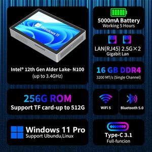 7 "แผงอุตสาหกรรมพีซีหน้าจอสัมผัส USB-C คอมพิวเตอร์4G WIFI 5 BT 5.0จอแสดงผล4K DUAL 2.5G LAN Intel Stock - Product Image 4
