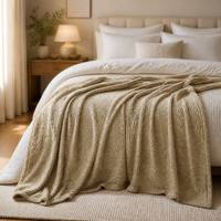 Plaid en polaire jacquard 3D de luxe 100 % polyester, écologique, portable, super doux, style nordique, chaud pour l'hiver