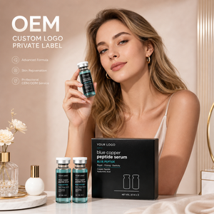 Sérum Visage Personnalisé à l'Acide Hyaluronique Bleu avec Exfoliant Éclaircissant, Anti-Âge, Soutien Élastique et Formule Beauté Éclatante - Product Image 1