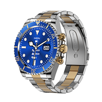 Moda Lujo Bt Llamando Hombres Metal Smartwatch Acero inoxidable Pantalla redonda Aw12 Reloj inteligente