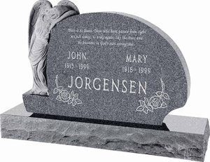 Saint Maria Carving Tombstone Upright Headstone Granite American Style Tombstone And Monument With Carvings And Sculpture - Product Image 3