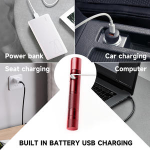 USB sạc sáng zoom đèn pin với điều chỉnh chùm dẫn IP55 không thấm nước AA pin 3.7V 200-300m chùm khoảng cách 3000 + lumens - Product Image 2