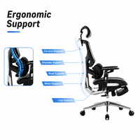 Vollaluminiumlegierung Home Executive Office-Stuhl 6D-Arm Luxus CEO Mesh Ergonomischer Sessel mit Rädern