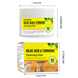 FATAZEN Natural Skin Brightening Kojic Acid Facial Toner <strong>Pads</strong> Acne Treatment Whitening Turmeric <strong>Cleansing</strong> Cotton <strong>Face</strong> Scrub <strong>Pads</strong>