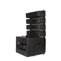 Système de sonorisation actif Accuracy Pro Audio CLA210A avec deux enceintes Line Array de 10 pouces et un caisson de basses de 18 pouces