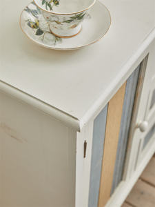 باب متأرجح واحد صغير معاد تدويره من الصنوبر ونصف الارتفاع مع رف قابل للتعديل مع 3 أدراج - Product Image 6