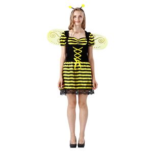 Disfraz de Abeja Amarilla con Alas para Halloween, Disfraz de Animal para Mujeres Adultas, Disfraz de Cosplay para Niñas, Disfraz Elegante para Fiesta de Navidad - Product Image 3
