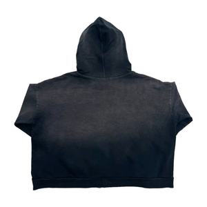 Sweat-shirts à capuche imprimés personnalisés en coton French Terry, effet vintage délavé, effet délavé à l'acide, coupe oversize, zippés, pour hommes - Product Image 2