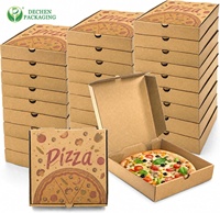 Boîte à pizza en gros, Chine, logo personnalisé imprimé, boîte en carton ondulé noir pour l'emballage de pizzas