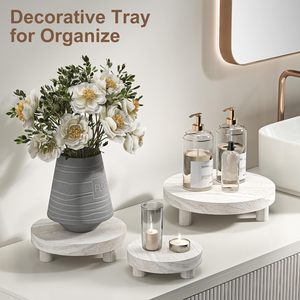 Support de plante en <span class=keywords><strong>bois</strong></span> intérieur extérieur, contremarche en <span class=keywords><strong>bois</strong></span> ronde <span class=keywords><strong>pour</strong></span> décor tabouret en <span class=keywords><strong>bois</strong></span> présentoir porte-pot de fleur petit plateau de jardinière - Product Image 3