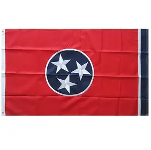 В наличии Флаг Теннесси 3x5 полиэфирный Печатный двойной сшитый двусторонний Печатный американский государственный Флаг Теннесси