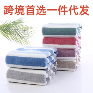 Serviette de bain en polaire corail Jin Ao 70x140cm, épaisse, absorbante, douce, séchage rapide, pour hommes et femmes - Product Image 5